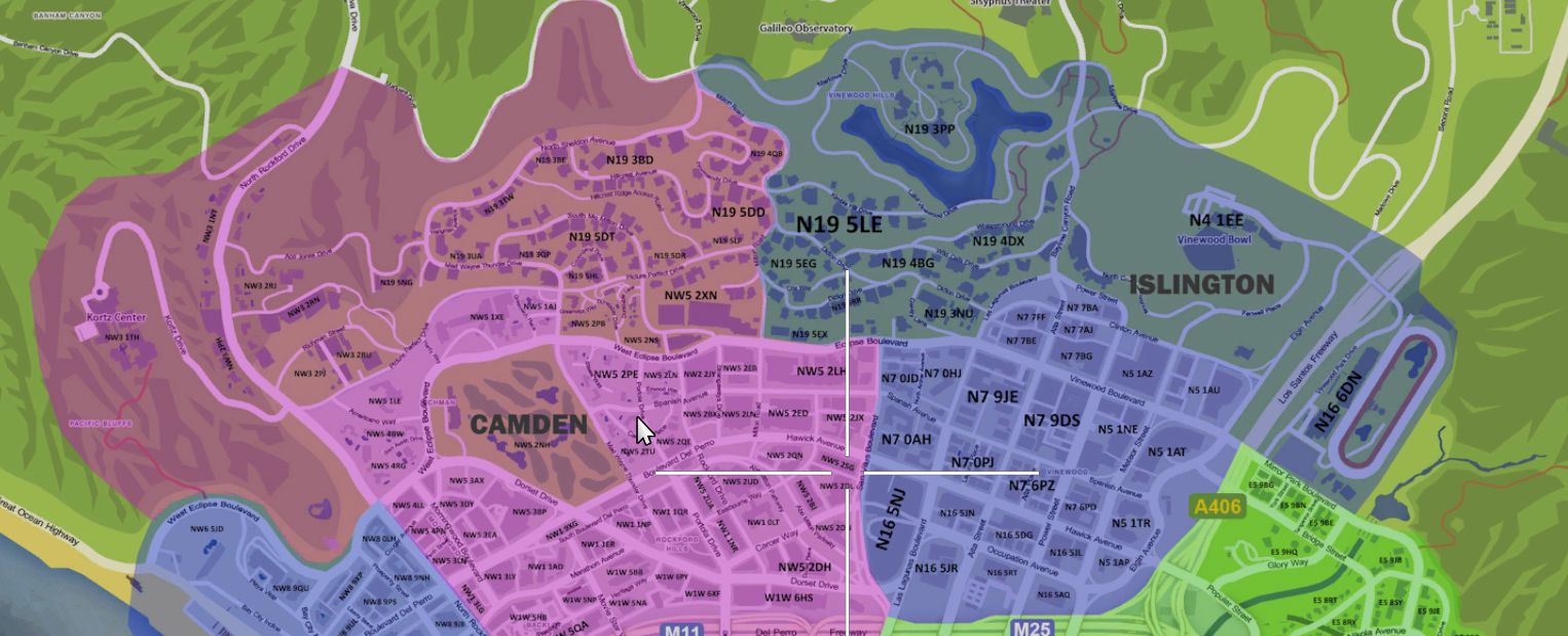 Union Mods - [FIVEM] London Atlas Map with London Boroughs and Postcodes